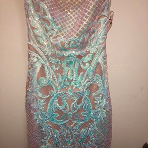 Lucy In the Sky Dress- Nude Iridescence